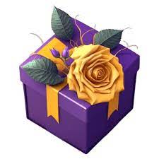 Purple With Rose 2 Gift Icon Gift