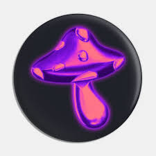 Pink Chrome Mushroom Pin