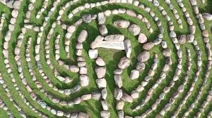 Stone Labyrinth Stock Footage Royalty