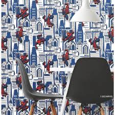 Spider Man Cityscape Blue Vinyl L