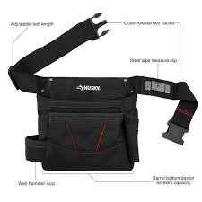 Husky 6 Pocket Black Tool Belt Pouch