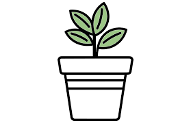 Potted Plant Outline Icon Plant In Pot