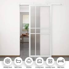 White Steel Sliding Barn Door