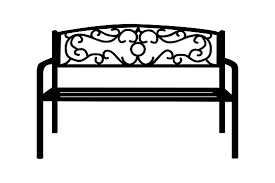 Black Bench Silhouette Icon On A White