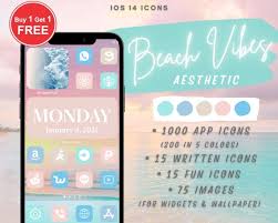 1000 Ios 14 App Icons Beach Vibes