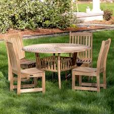 Grand Hyatt 5 Piece Teak Round Dining Table And Chairs