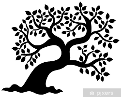 Wall Mural Leafy Tree Silhouette