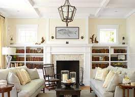 Shelves Around Fireplace With Windows