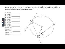 Honors Geometry Unit 11 Circles