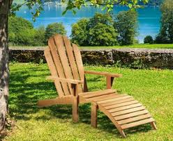 Adirondack Chair Teak Wood With Leg Rest