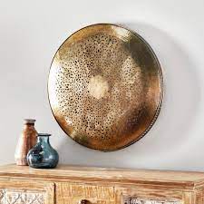 Litton Lane Large Round Bronze Metal