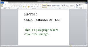 Change Font Color In Microsoft Word