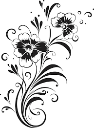 Hand Drawn Noir Foliage Vector Logo