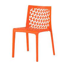 Lagoon Milan 7053 Stackable Dining Chair 2 Pcs Set Orange
