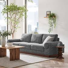 Oasis Upholstered Fabric Sofa Gray
