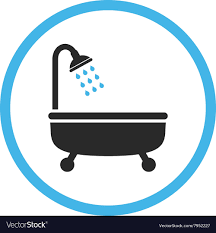Shower Bath Flat Icon Royalty Free