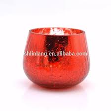 Red Mercury Glass Candle Holder
