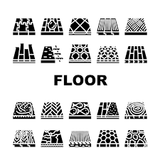 Floor Material Layers Renovation Icons