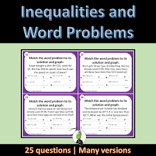 Word Problem Task Cards Algebra