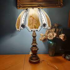 Buy Brass And Glass Lamp Glass Panel