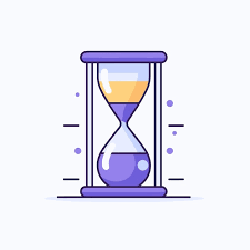 A Cartoon Drawing Of A Hourglass With