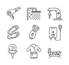 Flip Flops Shaver Bathrobe Faucet