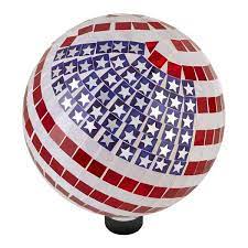 Alpine Mosaic American Flag Gazing Globe