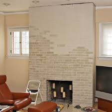 Painted Brick Fireplace Makeover