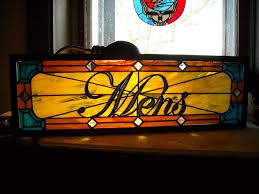 Stained Glass Mens Sign Made By Me