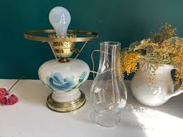 Milk Glass Hurricane Lamp Base