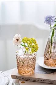 Amber Glass Bud Vase Set Of 10 Mini