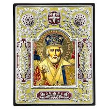 Saint Nicholas Silk Screen Icon