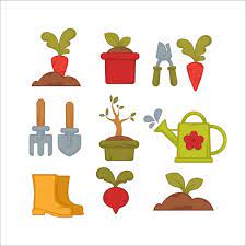 Farm Gardening Icon Set Or Garden Tools