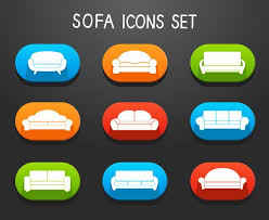 Sofas And Couches Furniture Icons Set