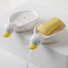 Duck Soap Dish Ceramic Keep Soap