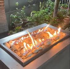 Gas Fireplace Pit With Stainless Steel