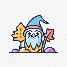 Gnome Character Icon In Vector Format