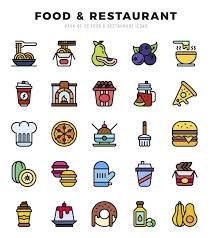 Food And Restaurant Lineal Color Icons