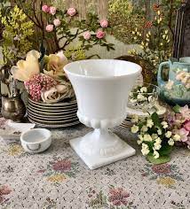 Milk Glass Vase For Flower Vase Decor