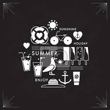 Summer Holiday Flat Icon Vector Design