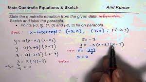 Find Quadratic Equation From 2 X