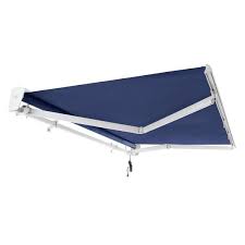 Awntech 14 X 10 Destin Right Motor Right Motorized Patio Retractable Awning Navy