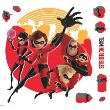 Black Incredibles 2 Giant Wall Decals