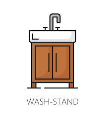 Wash Stand Furniture Icon For Home Room