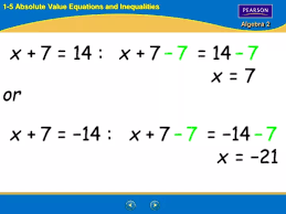 Ppt 1 5 Absolute Value Equations And
