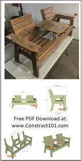 Double Chair Bench Plans Step By Step