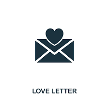 Love Letter Icon Premium Style Design
