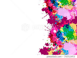 Abstract Vector Splatter Multi Color