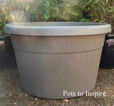 Plastic Taupe Garden Pot