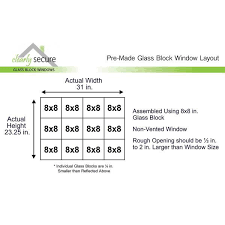 Non Vented Glass Block Window 3224si